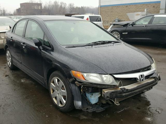 2HGFA16518H350293 - 2008 HONDA CIVIC LX BLACK photo 1