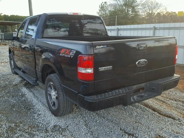 1FTRW12W28KB70924 - 2008 FORD F150 SUPER BLACK photo 3