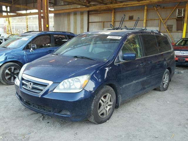 5FNRL387X5B095953 - 2005 HONDA ODYSSEY EX BLUE photo 2