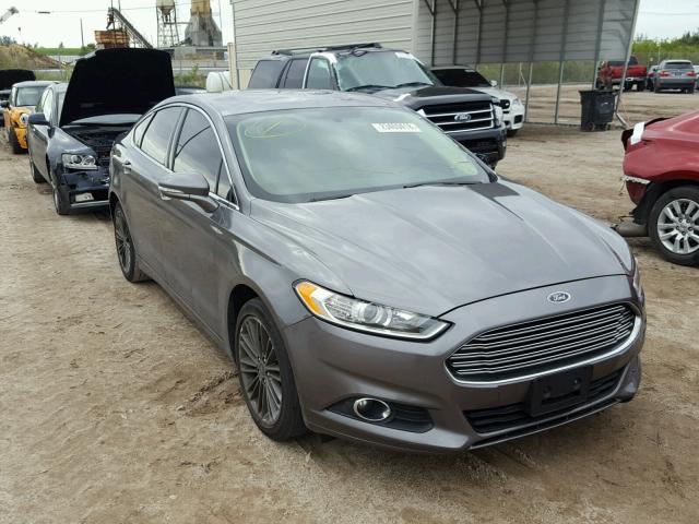 1FA6P0HD5E5358966 - 2014 FORD FUSION SE CHARCOAL photo 1