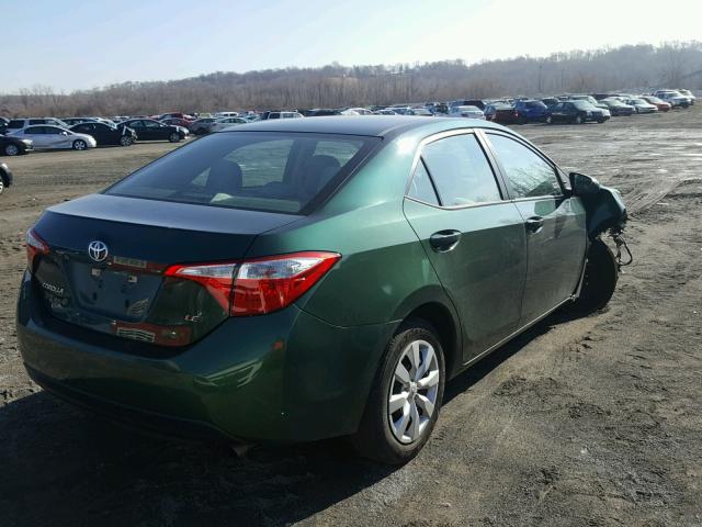 5YFBURHE7EP145941 - 2014 TOYOTA COROLLA L GREEN photo 4