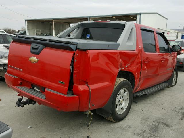 3GNEC12087G294261 - 2007 CHEVROLET AVALANCHE RED photo 4