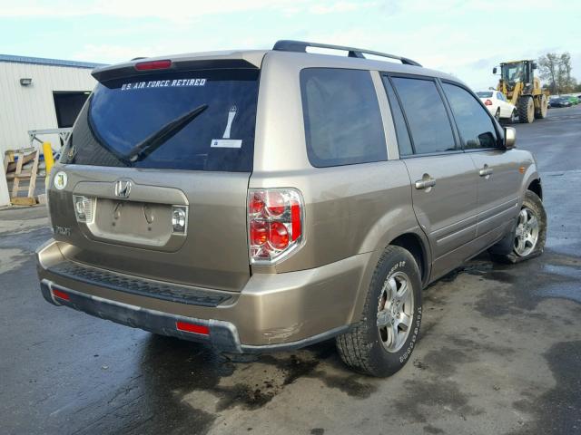 5FNYF28486B017532 - 2006 HONDA PILOT EX BROWN photo 4