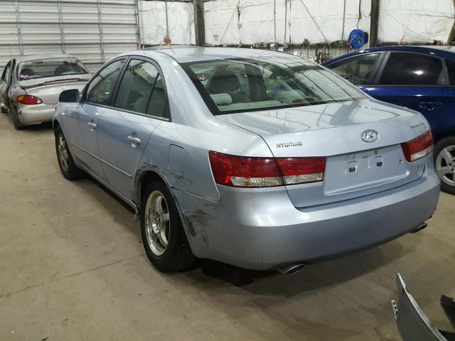 5NPEU46F76H092071 - 2006 HYUNDAI SONATA GLS SILVER photo 3