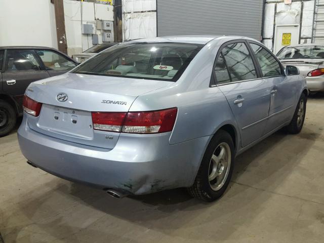 5NPEU46F76H092071 - 2006 HYUNDAI SONATA GLS SILVER photo 4