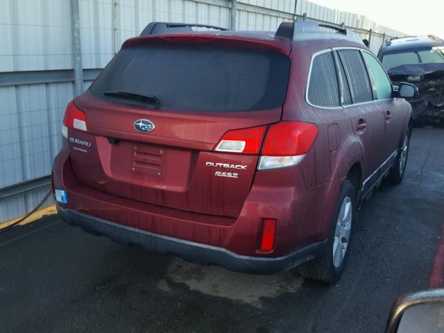 4S4BRBCC9B3377343 - 2011 SUBARU OUTBACK 2. RED photo 4