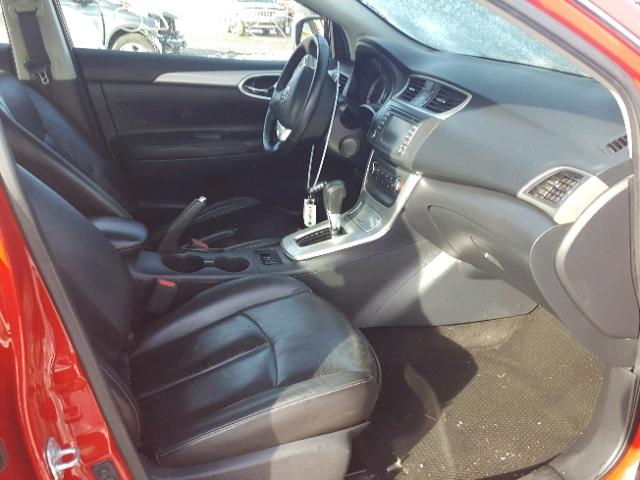 3N1AB7AP7FY327158 - 2015 NISSAN SENTRA S RED photo 5