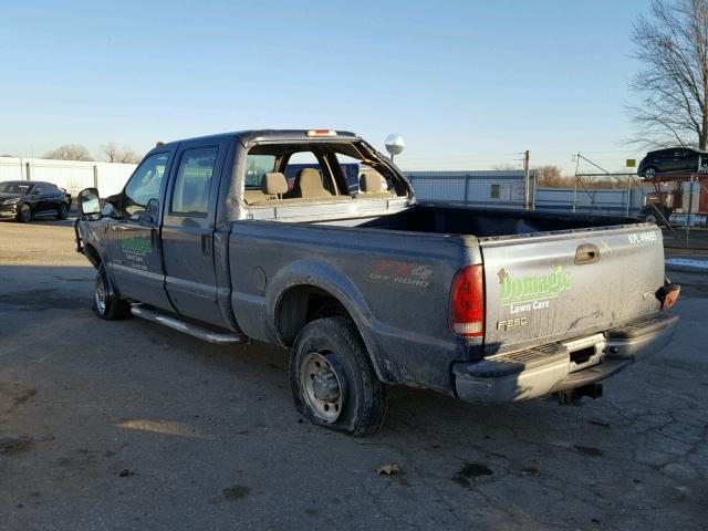 1FTNW21P94EB63749 - 2004 FORD F250 SUPER BLUE photo 3