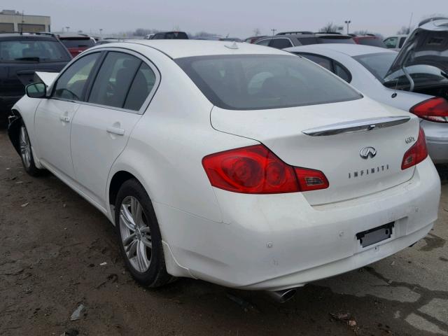 JN1CV6AR1CM976805 - 2012 INFINITI G37 WHITE photo 3