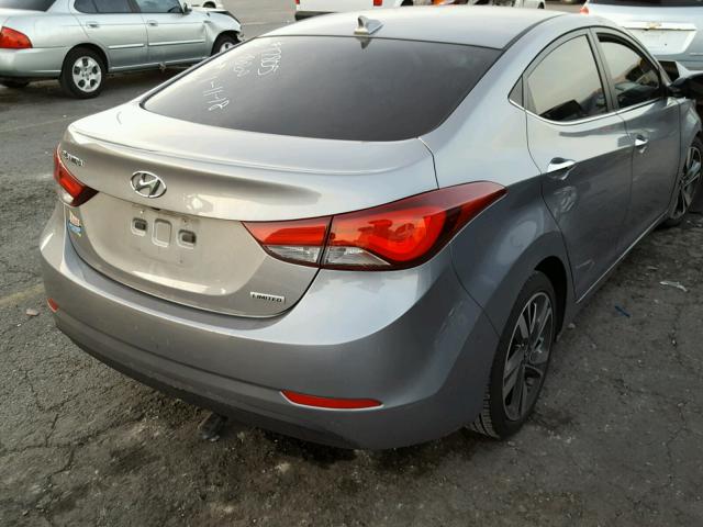 KMHDH4AE6FU391308 - 2015 HYUNDAI ELANTRA SE GRAY photo 4