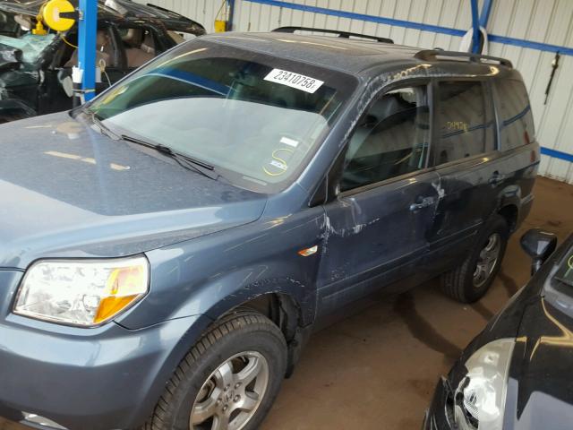 2HKYF18697H501997 - 2007 HONDA PILOT EXL BLUE photo 9