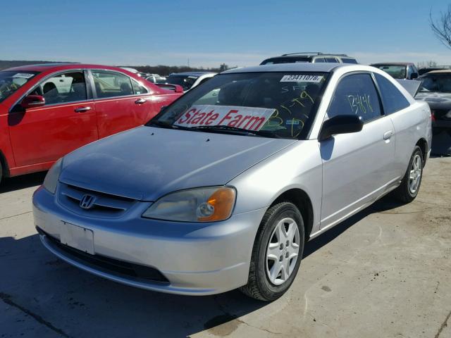 1HGEM21533L009571 - 2003 HONDA CIVIC LX SILVER photo 2