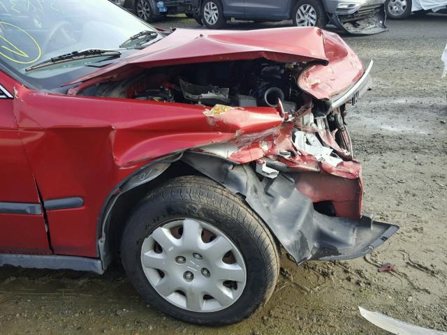 1HGEJ6674XL051831 - 1999 HONDA CIVIC LX RED photo 9