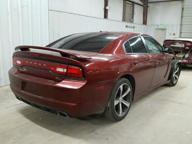 2C3CDXCT2EH253781 - 2014 DODGE CHARGER R/ MAROON photo 4