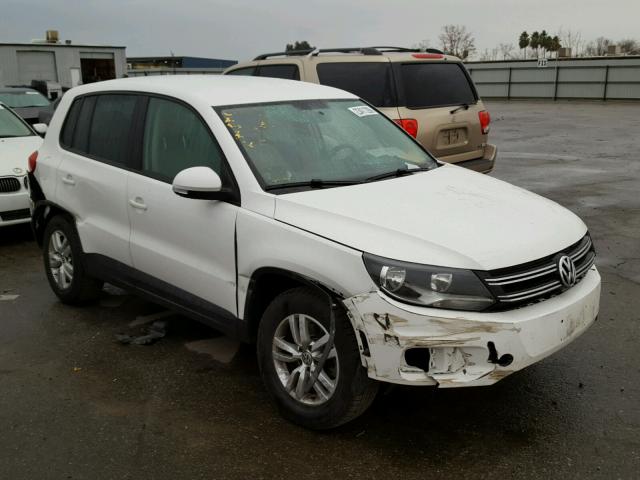 WVGAV7AXXCW547297 - 2012 VOLKSWAGEN TIGUAN S WHITE photo 1