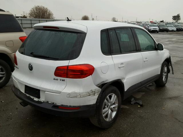 WVGAV7AXXCW547297 - 2012 VOLKSWAGEN TIGUAN S WHITE photo 4