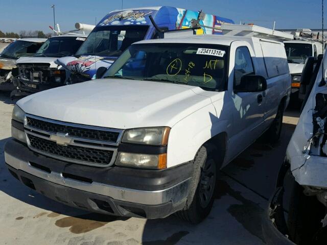 3GCEC14X06G254287 - 2006 CHEVROLET SILVERADO WHITE photo 2