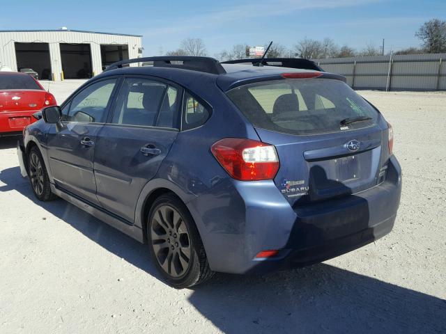 JF1GPAL6XDH810409 - 2013 SUBARU IMPREZA SP BLUE photo 3