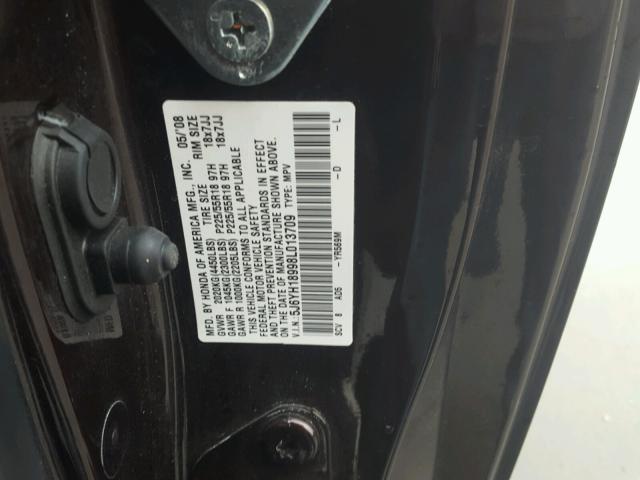 5J6YH18998L013709 - 2008 HONDA ELEMENT SC MAROON photo 10