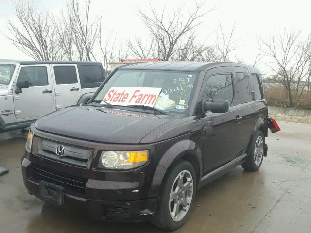 5J6YH18998L013709 - 2008 HONDA ELEMENT SC MAROON photo 2