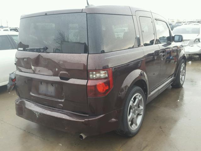 5J6YH18998L013709 - 2008 HONDA ELEMENT SC MAROON photo 4