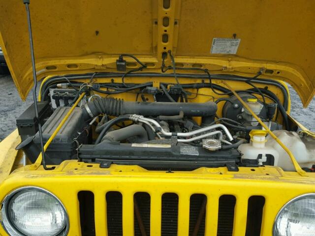 1J4FA49SX4P729603 - 2004 JEEP WRANGLER / YELLOW photo 7