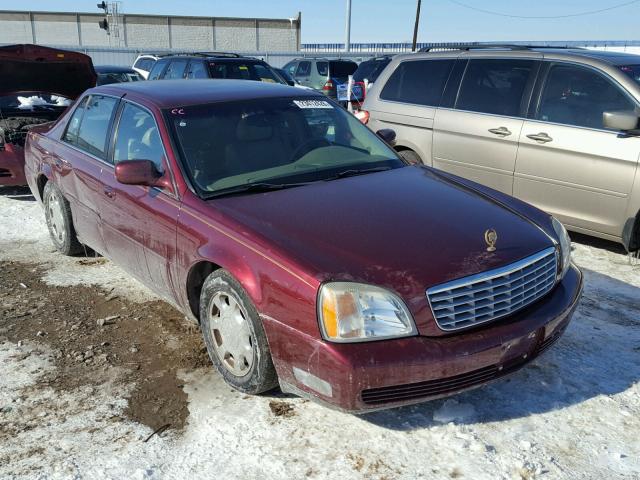 1G6KD54Y91U256385 - 2001 CADILLAC DEVILLE MAROON photo 1