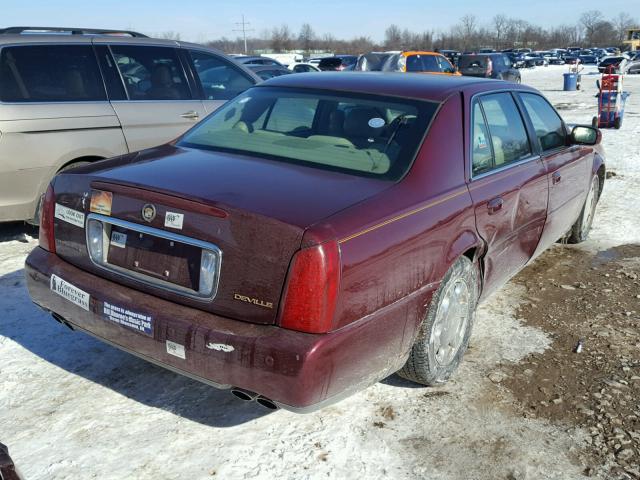 1G6KD54Y91U256385 - 2001 CADILLAC DEVILLE MAROON photo 4