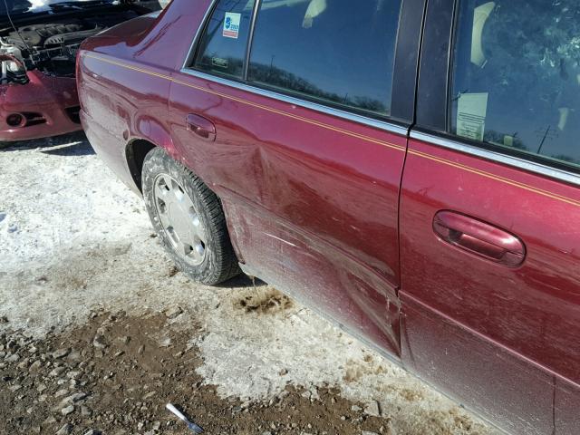 1G6KD54Y91U256385 - 2001 CADILLAC DEVILLE MAROON photo 9