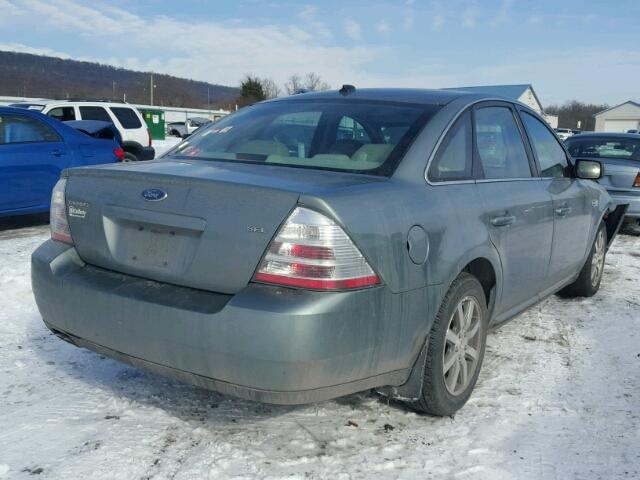 1FAHP24W88G118699 - 2008 FORD TAURUS SEL TEAL photo 4