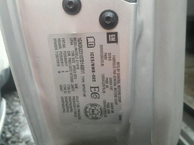 1GNDU23107D140811 - 2007 CHEVROLET UPLANDER L 银色 照片 10