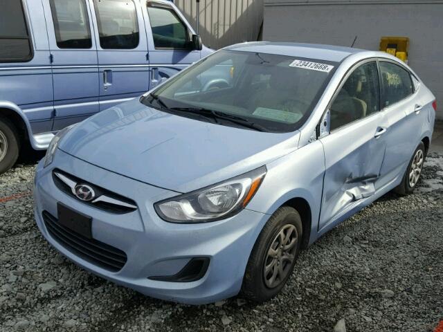 KMHCT4AEXCU207896 - 2012 HYUNDAI ACCENT GLS BLUE photo 2