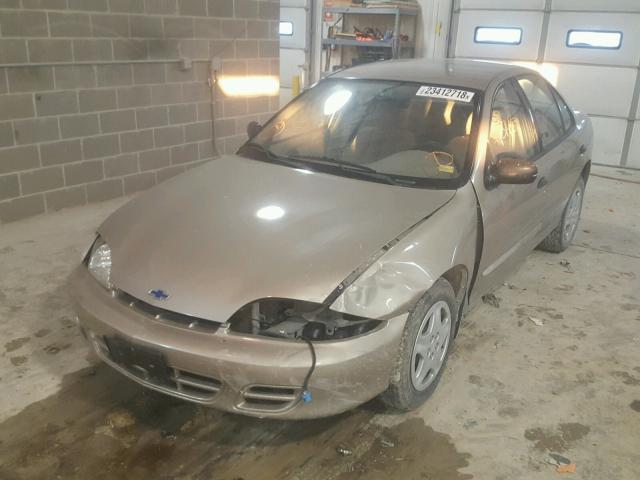 1G1JF52T017398576 - 2001 CHEVROLET CAVALIER L TAN photo 2