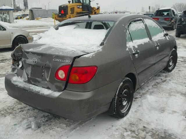 2T1BR32E33C728270 - 2003 TOYOTA COROLLA CE GRAY photo 4