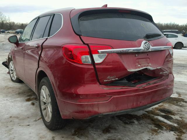 LRBFXBSA8HD242979 - 2017 BUICK ENVISION E RED photo 3