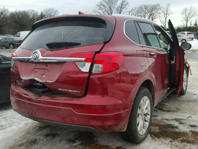LRBFXBSA8HD242979 - 2017 BUICK ENVISION E RED photo 4