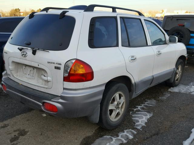 KM8SC13E03U500357 - 2003 HYUNDAI SANTA FE G WHITE photo 4