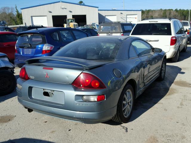 4A3AC44G2YE054003 - 2000 MITSUBISHI ECLIPSE GS BLUE photo 4