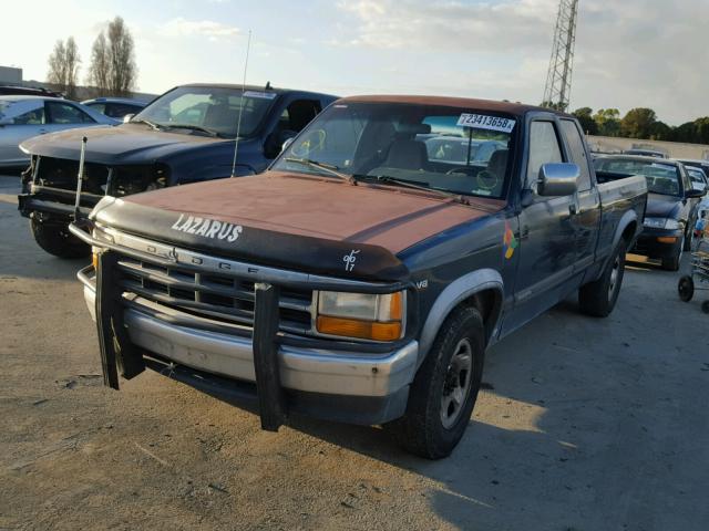 1B7GL23YXSS221759 - 1995 DODGE DAKOTA GREEN photo 2