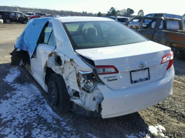 4T1BF1FK8CU605110 - 2012 TOYOTA CAMRY BASE WHITE photo 3