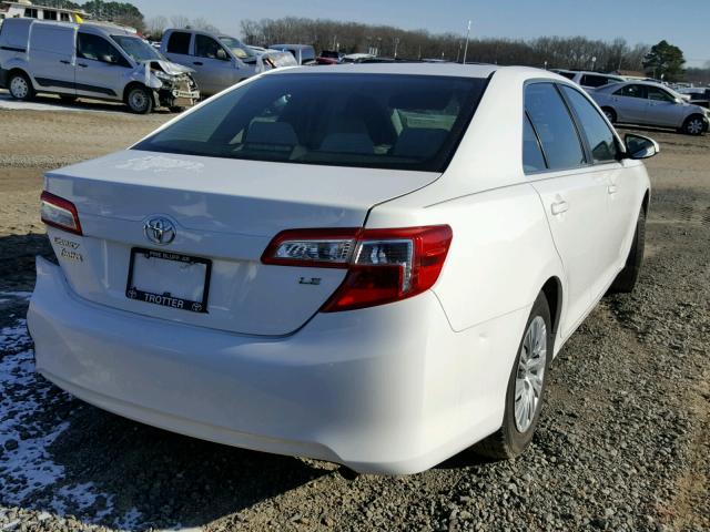 4T1BF1FK8CU605110 - 2012 TOYOTA CAMRY BASE WHITE photo 4