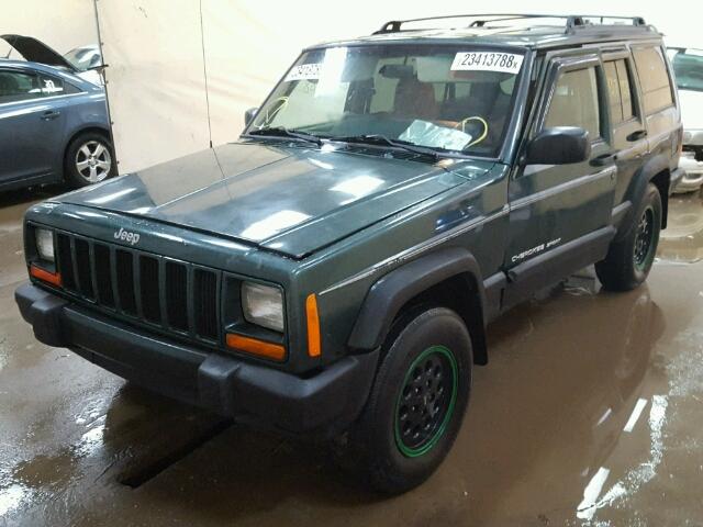 1J4FF68S5XL561329 - 1999 JEEP CHEROKEE S GREEN photo 2