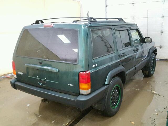 1J4FF68S5XL561329 - 1999 JEEP CHEROKEE S GREEN photo 4