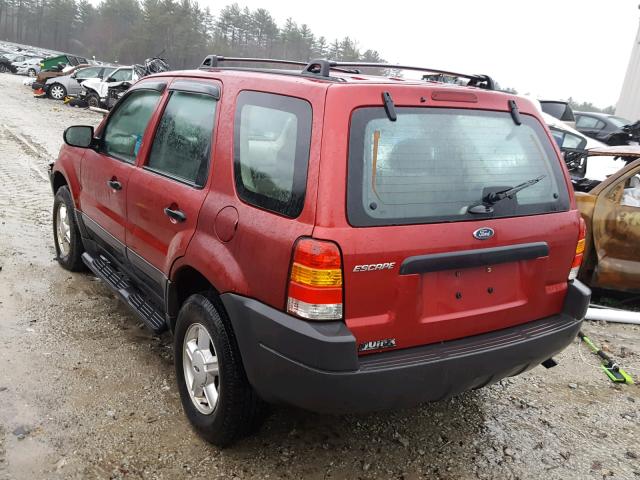 1FMYU92184KB53104 - 2004 FORD ESCAPE XLS RED photo 3