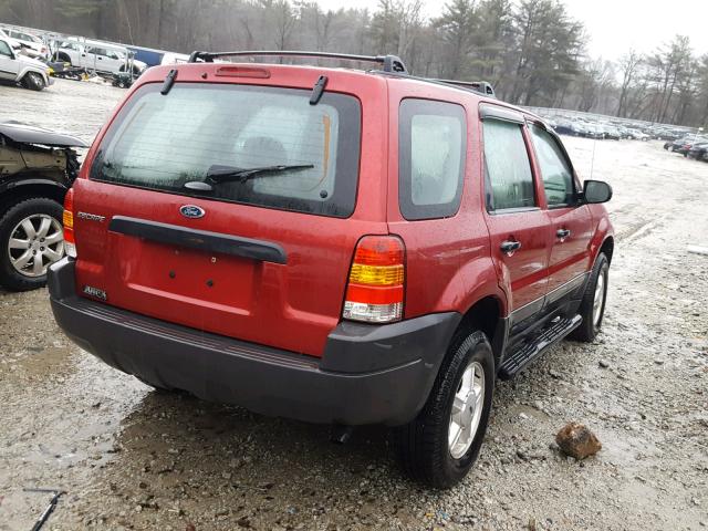 1FMYU92184KB53104 - 2004 FORD ESCAPE XLS RED photo 4