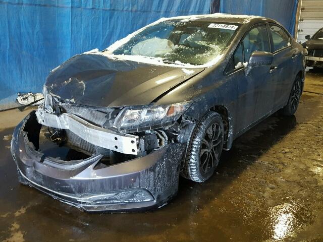 2HGFB2F80EH559498 - 2014 HONDA CIVIC EX GRAY photo 2