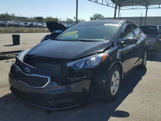 KNAFK4A6XG5601196 - 2016 KIA FORTE LX BLACK photo 2