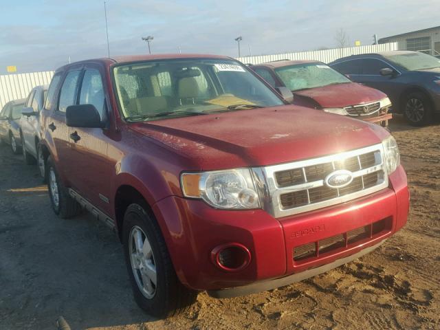 1FMCU02Z78KB09239 - 2008 FORD ESCAPE XLS RED photo 1