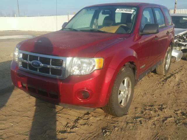 1FMCU02Z78KB09239 - 2008 FORD ESCAPE XLS RED photo 2