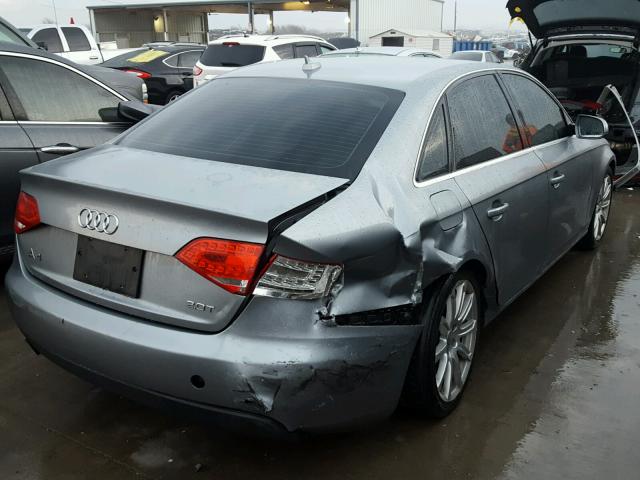 WAUEFAFL7BN022849 - 2011 AUDI A4 PREMIUM SILVER photo 4